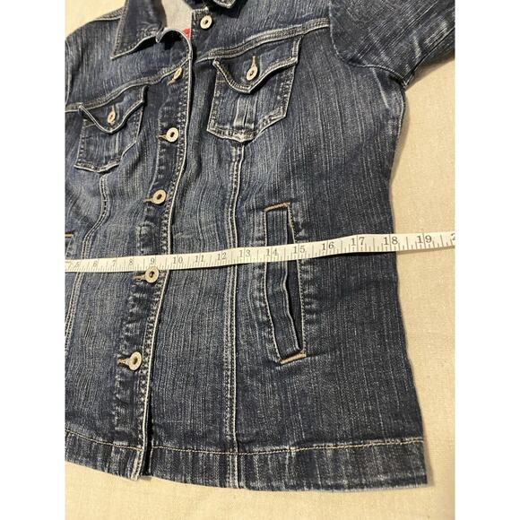 Tommy Hilfiger Jean Jacket Womens Large Western Cowgirl Festival Denim Jacket - Picture 13 of 16